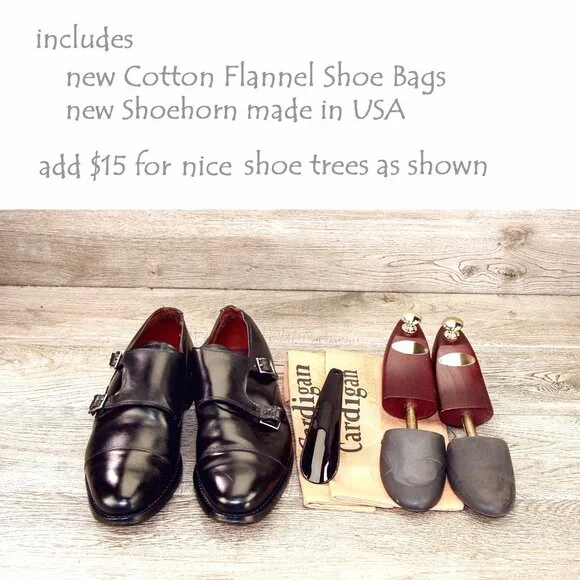 Allen Edmonds MORA 2.0 Monkstrap 9.5 D Black * add $15 Cedar Trees